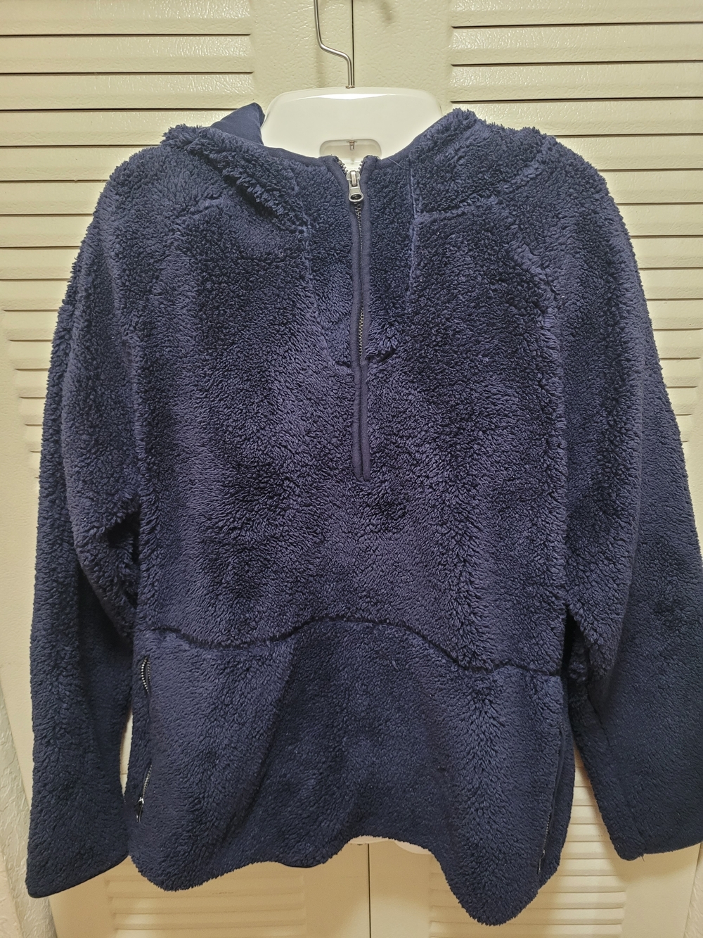 Everlast Navy Blue Plush Half-Zip Hoodie Jacket